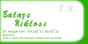 balazs miklosi business card